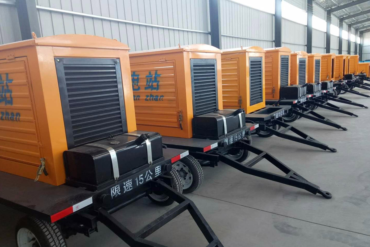 咸丰发电机租赁施工现场